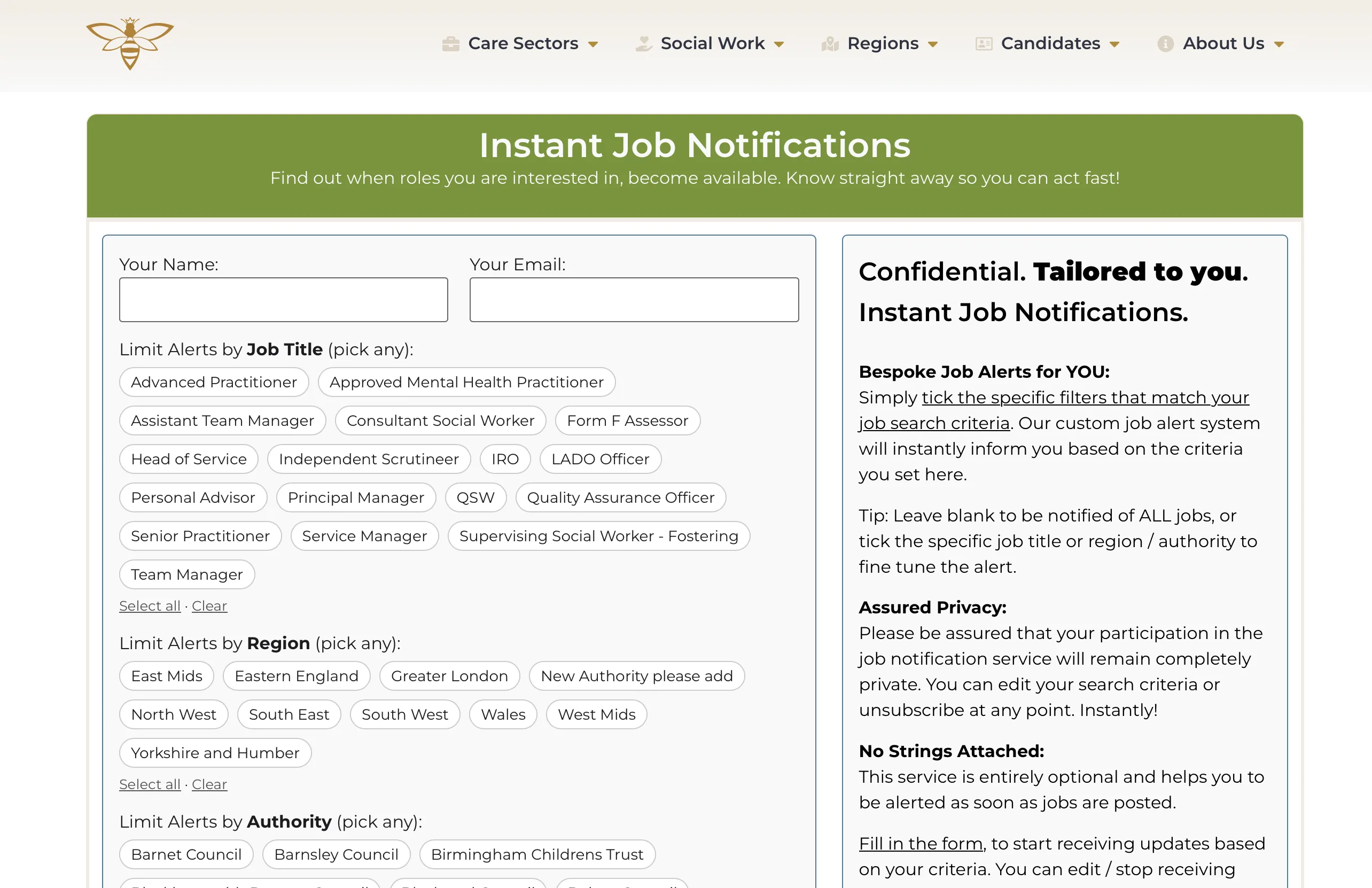 Portman Recruitment automated job alert system